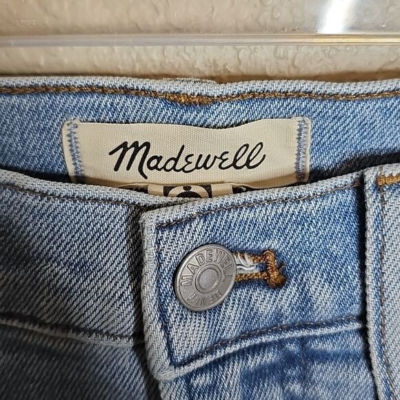 Madewell 26 The Perfect Vintage Jeans Light Blue Distressed High Rise Straight.. - Picture 5 of 13